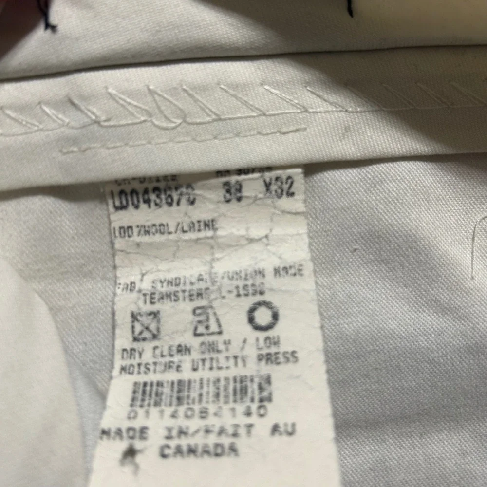 Polo University Dress Pants Mens 38x32 Charcoal Grey Wool Pleated Cuffed Canada